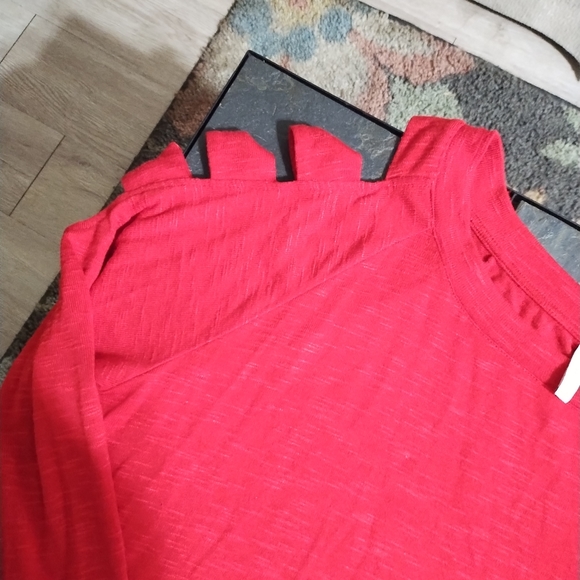 Cato long slit sleeve red top - Picture 3 of 8